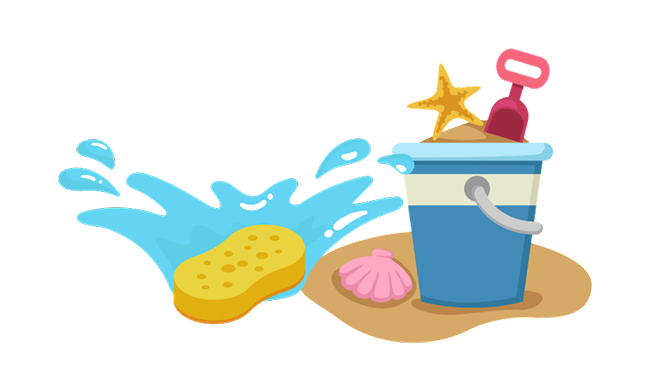 Beach bucket and accessories