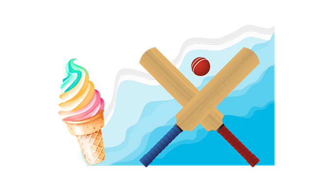 Ice cream and cricket bats