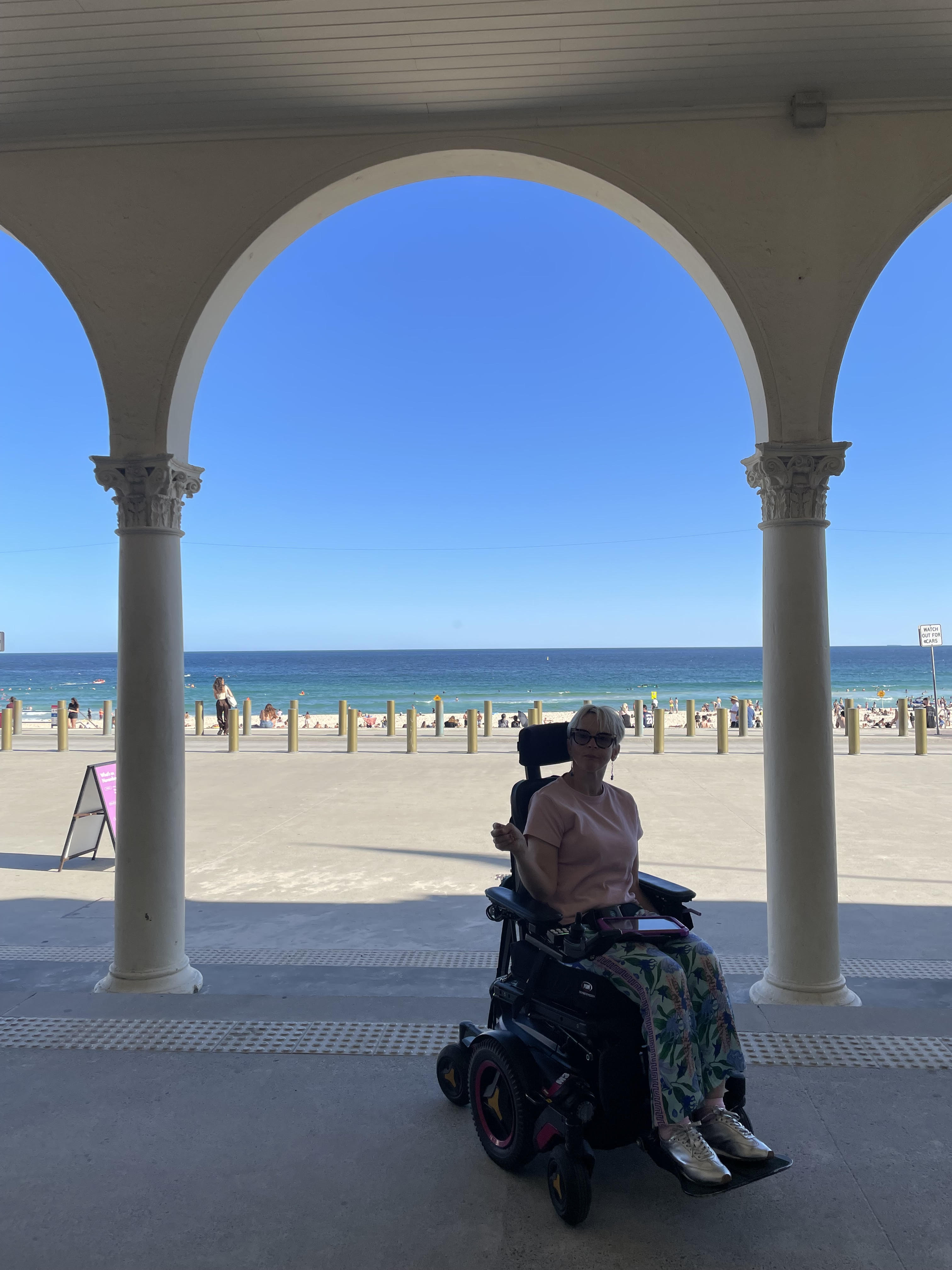 Fiona outside the Bondi Pavilion
