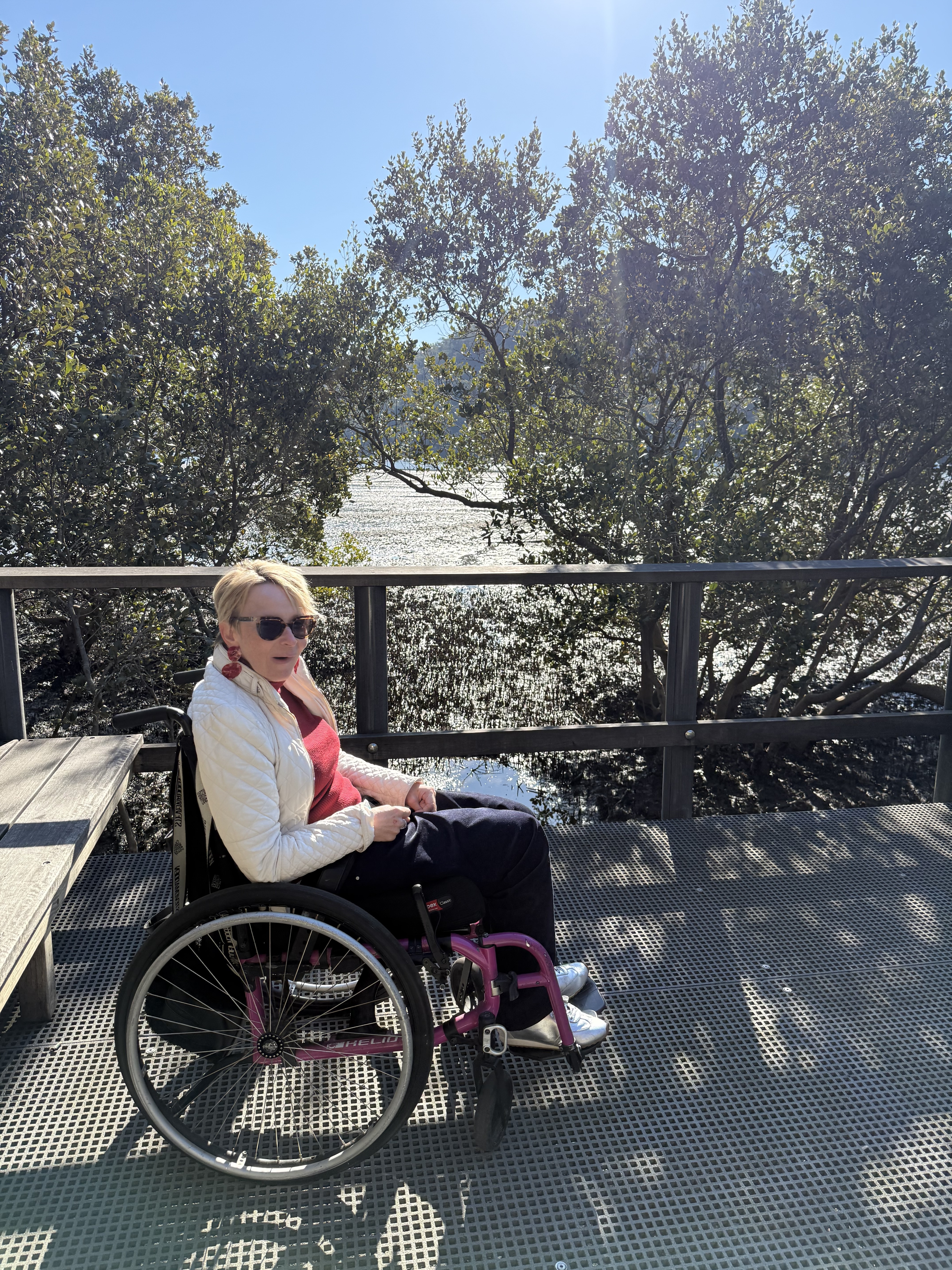 Fi on a nature bridge