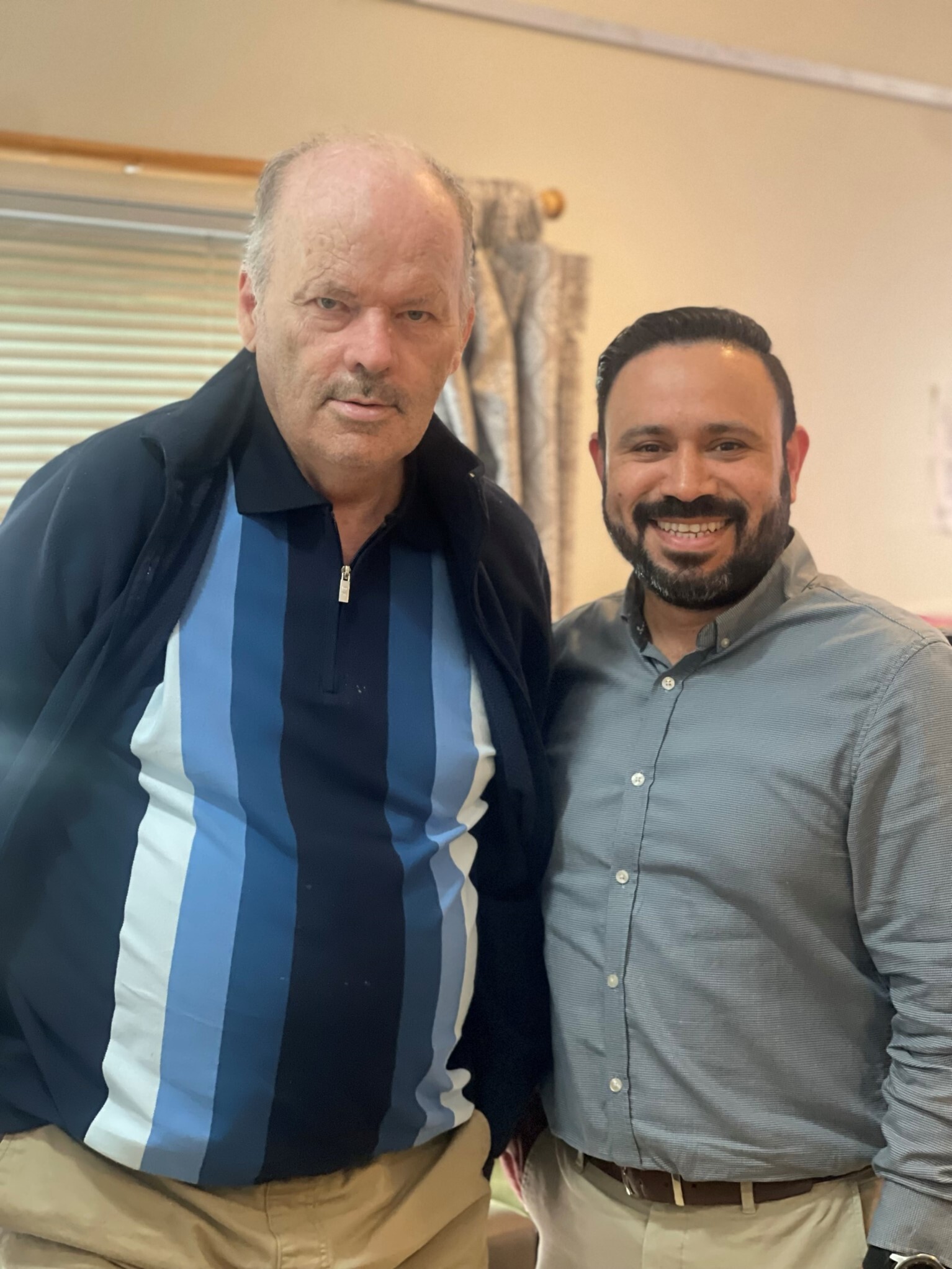 Fred and Service Manager Ali smiling