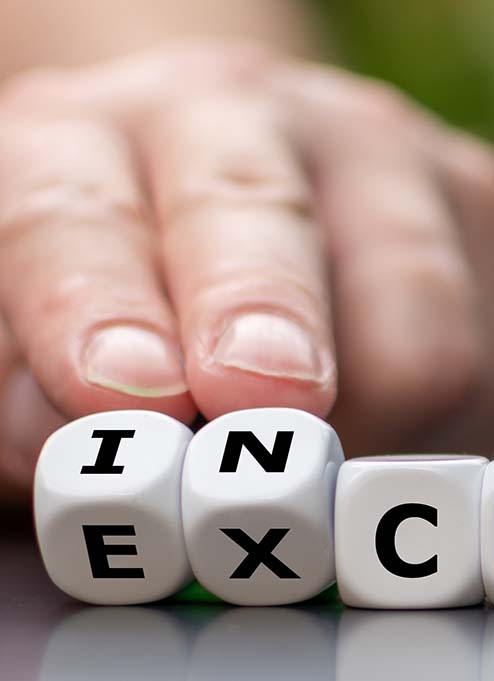 Person holding dice