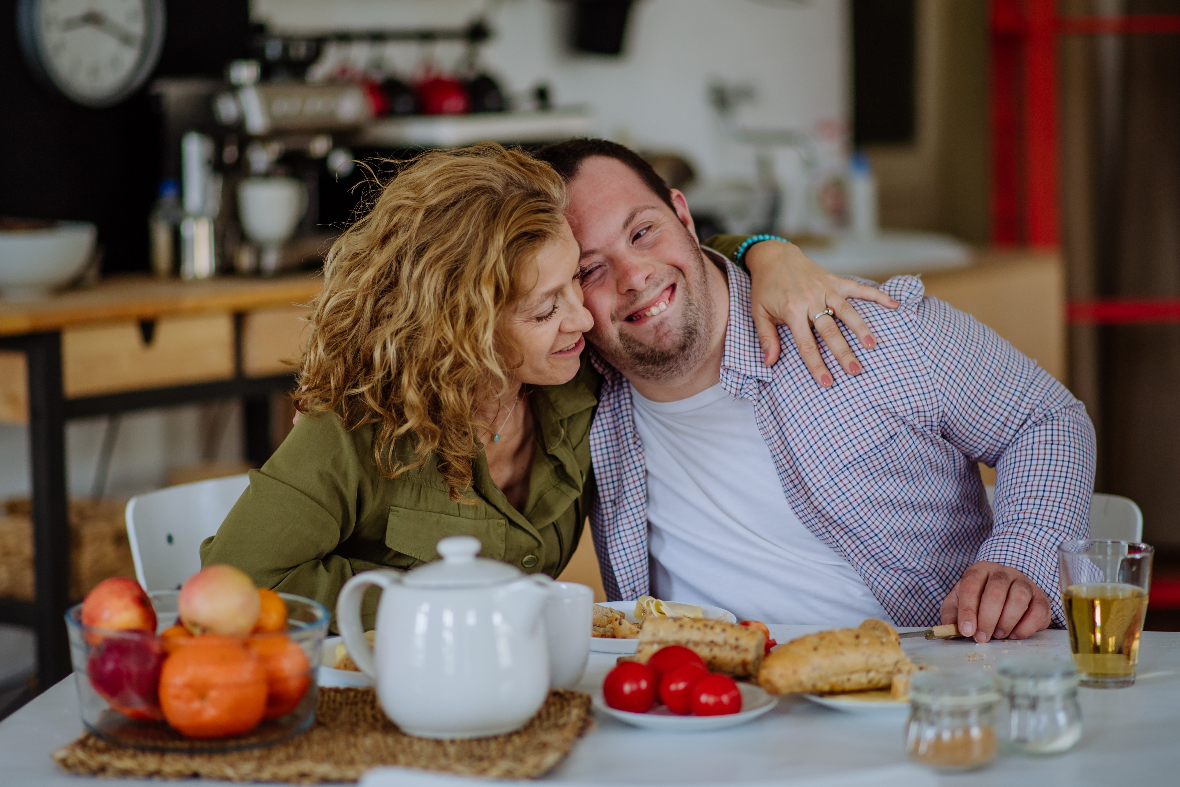 Mother and son with down syndrome