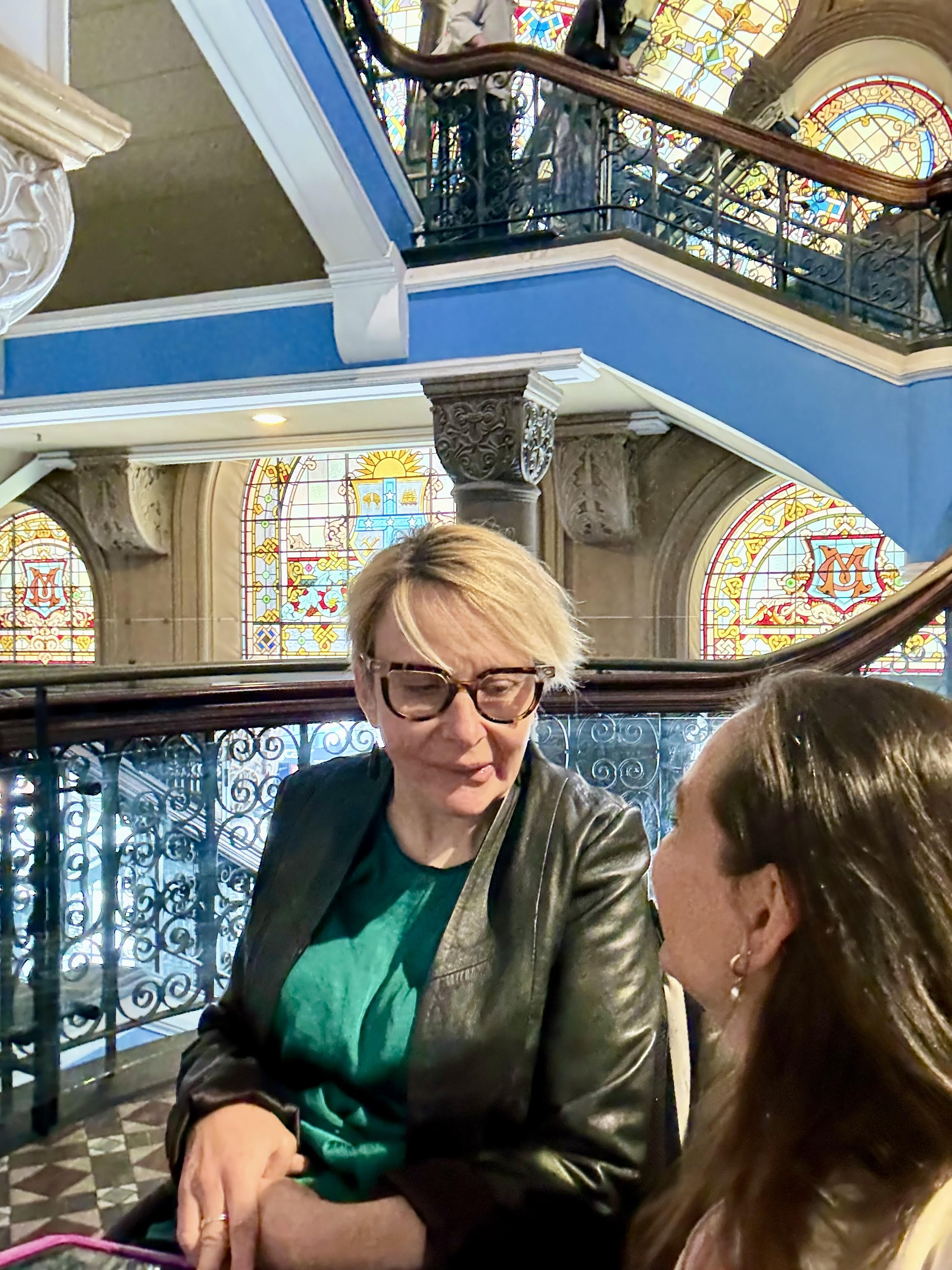 Fiona with her support worker enjoying the day