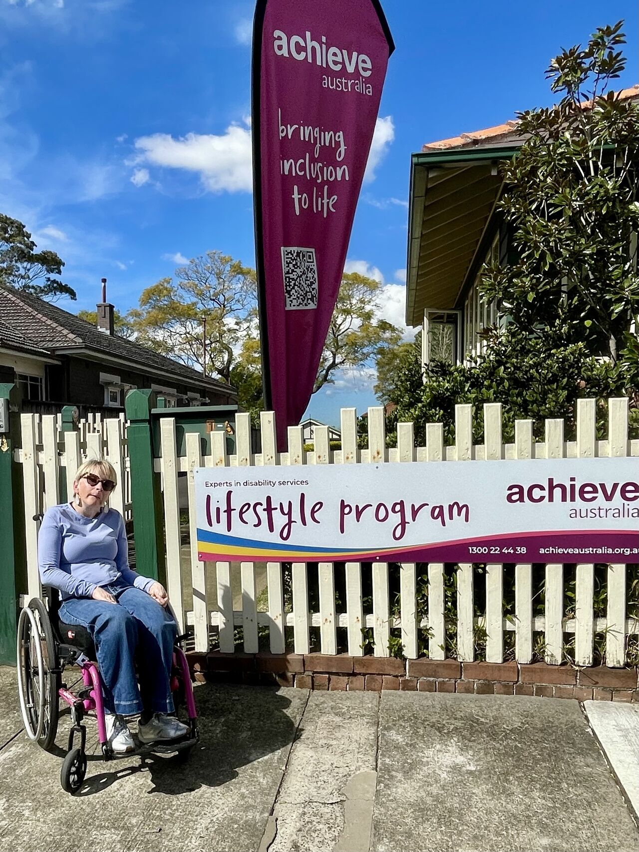 Fi in front of Haberfield Program